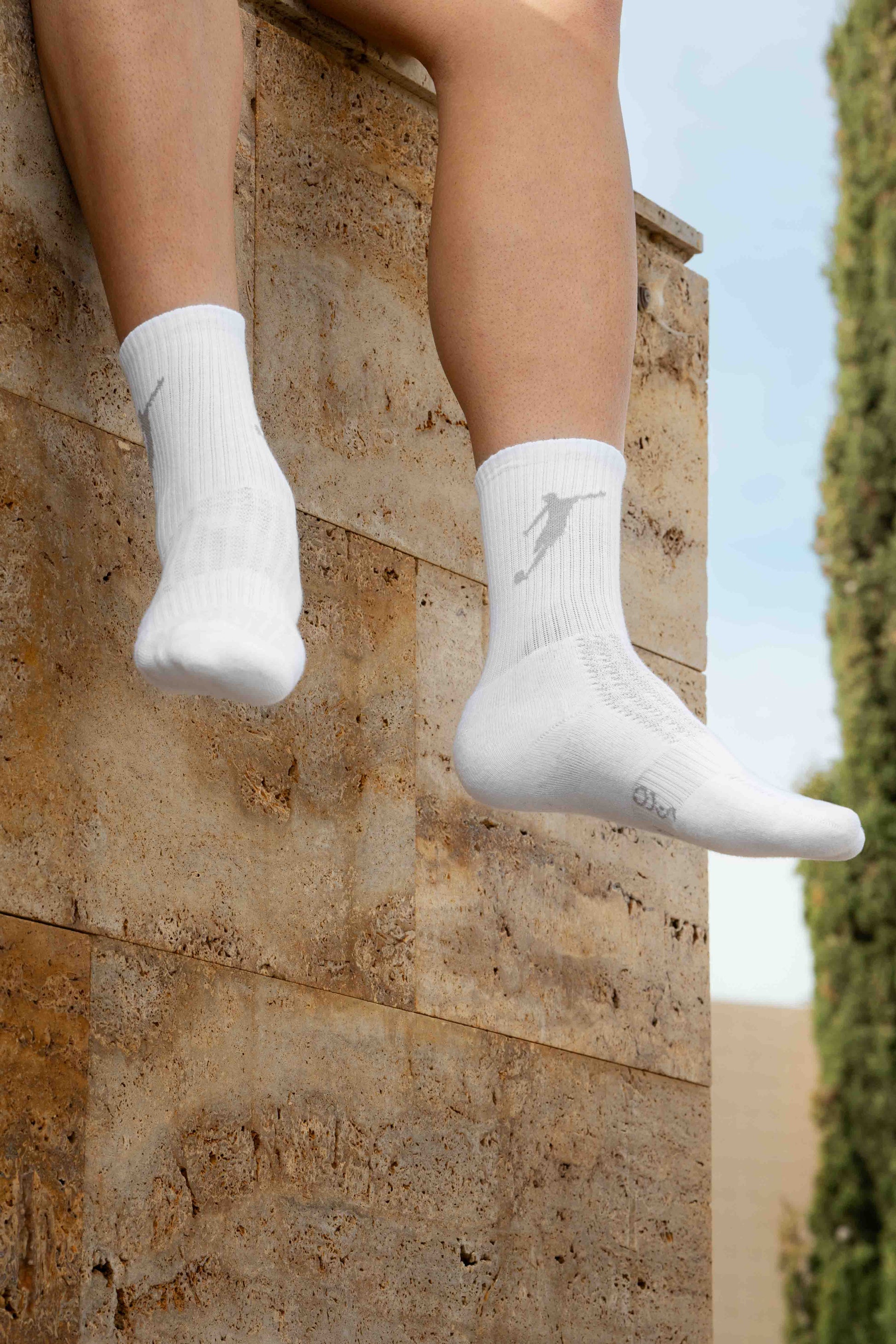 Pack de tres calcetines blancos