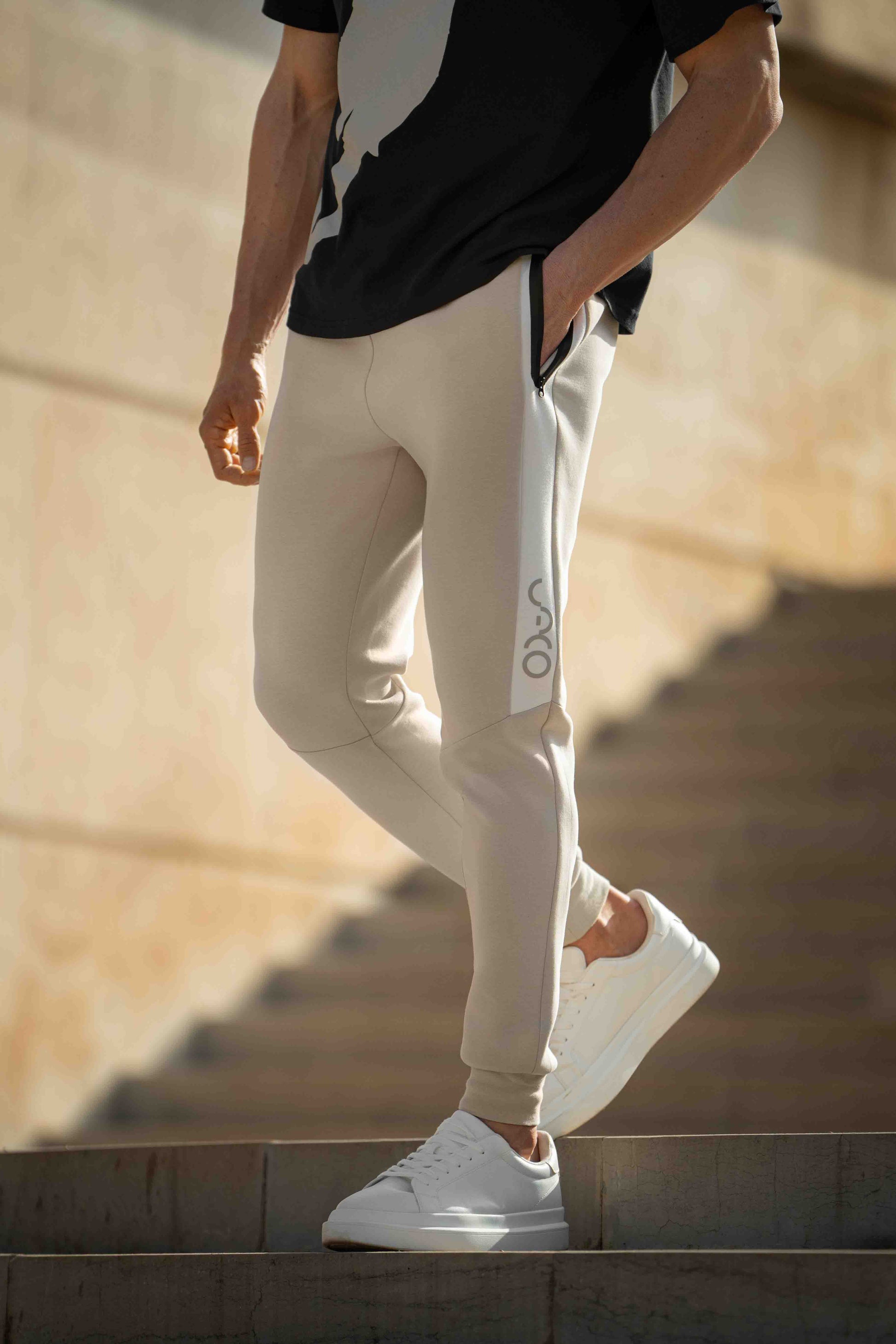 Pantalón FlexTech Bicolor Beige
