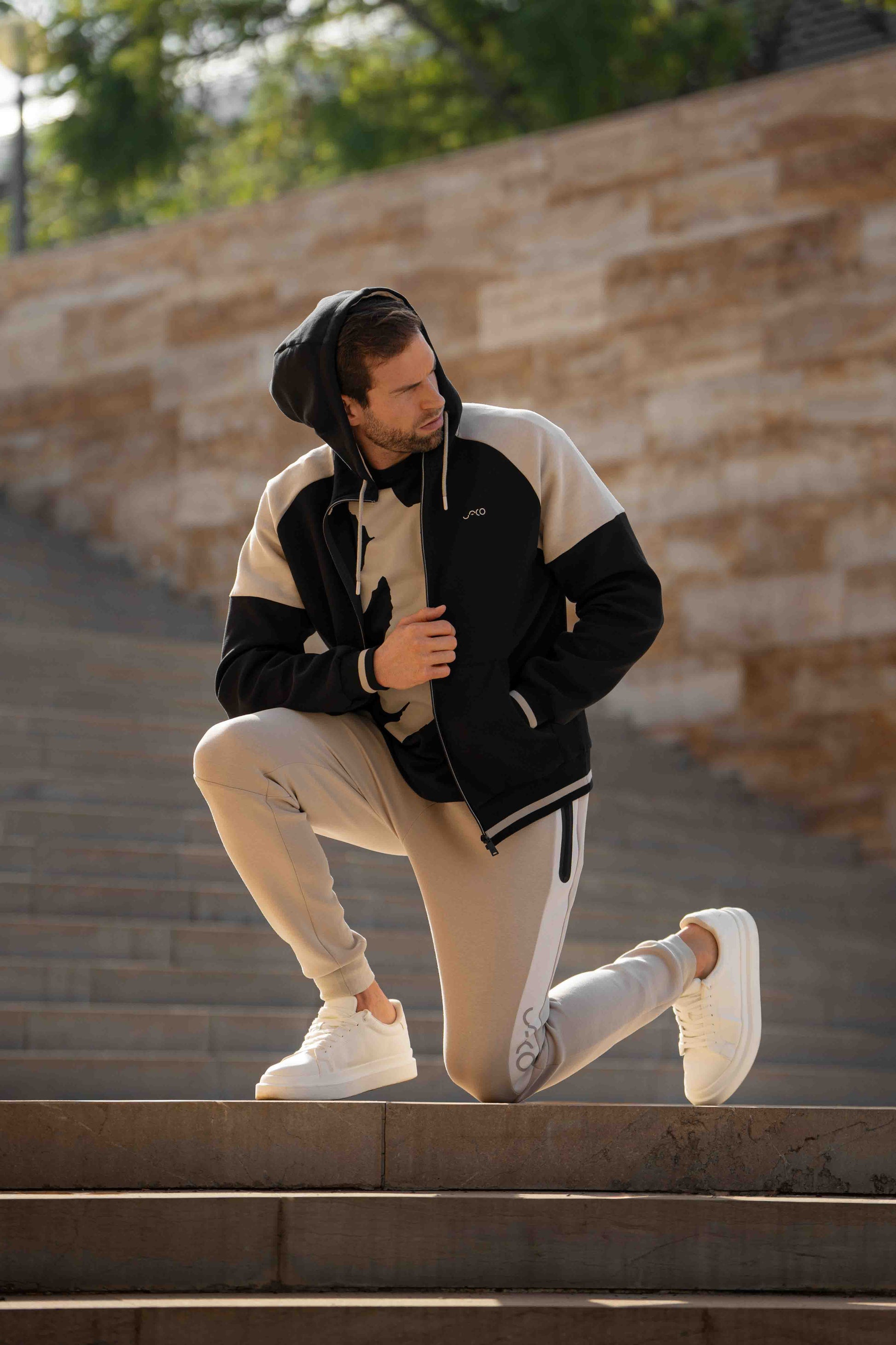 Pantalón FlexTech Bicolor Beige