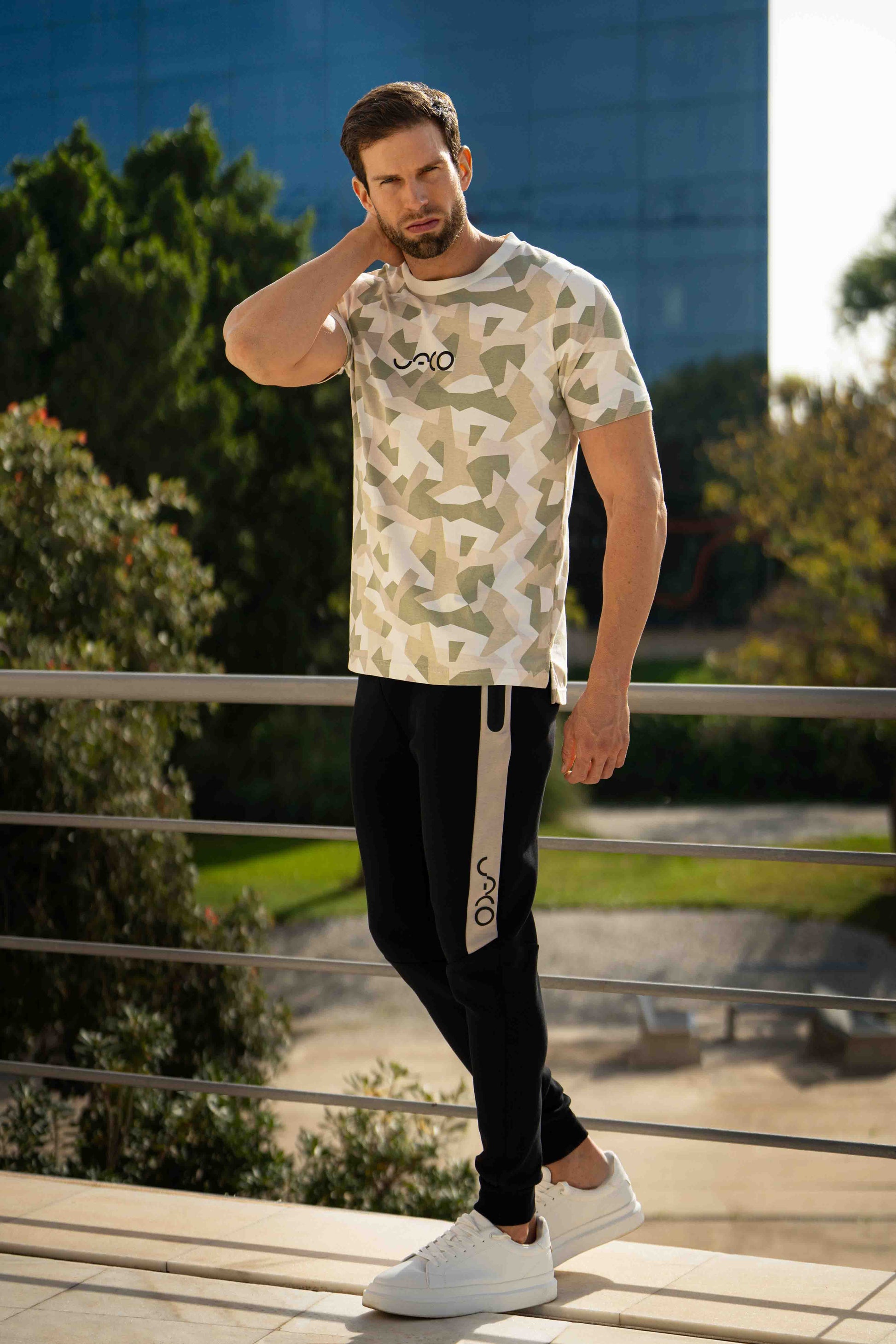 Pantalon FlexTech Bicolor Negro