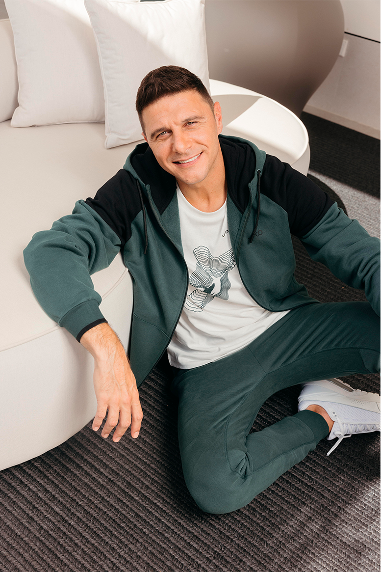 Sudadera standard con capucha y cremallera kaki