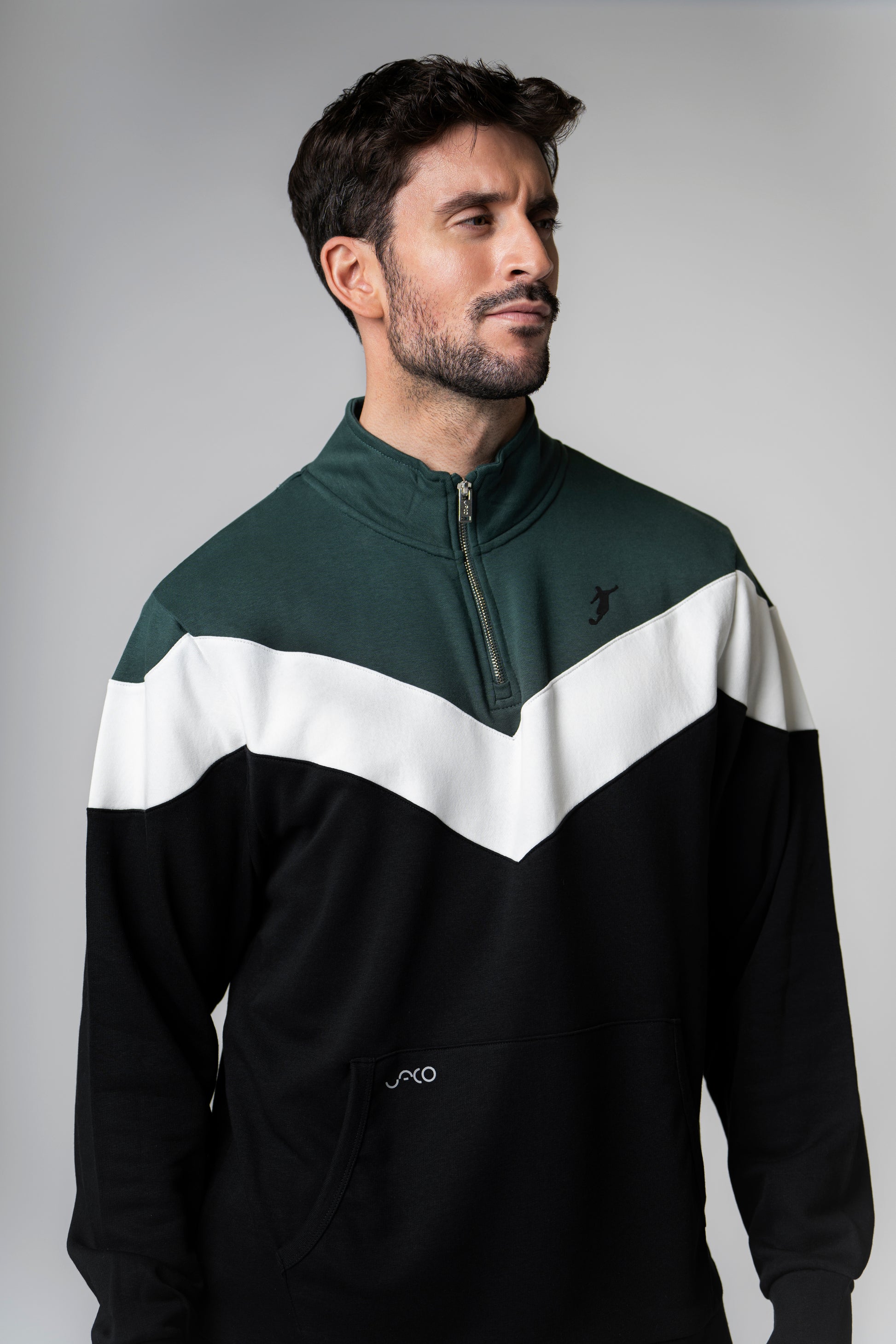 Sudadera Color Block cremallera