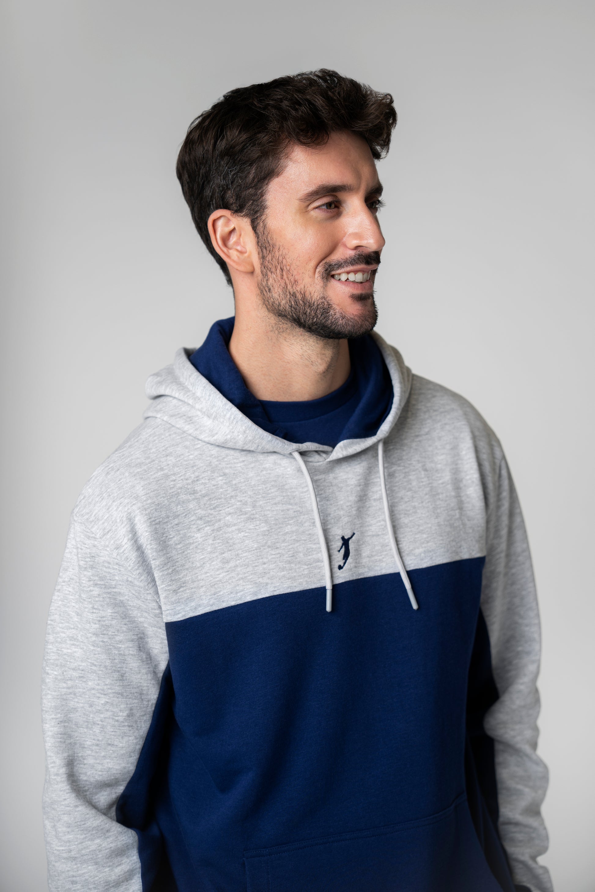 Sudadera Duo capucha marino
