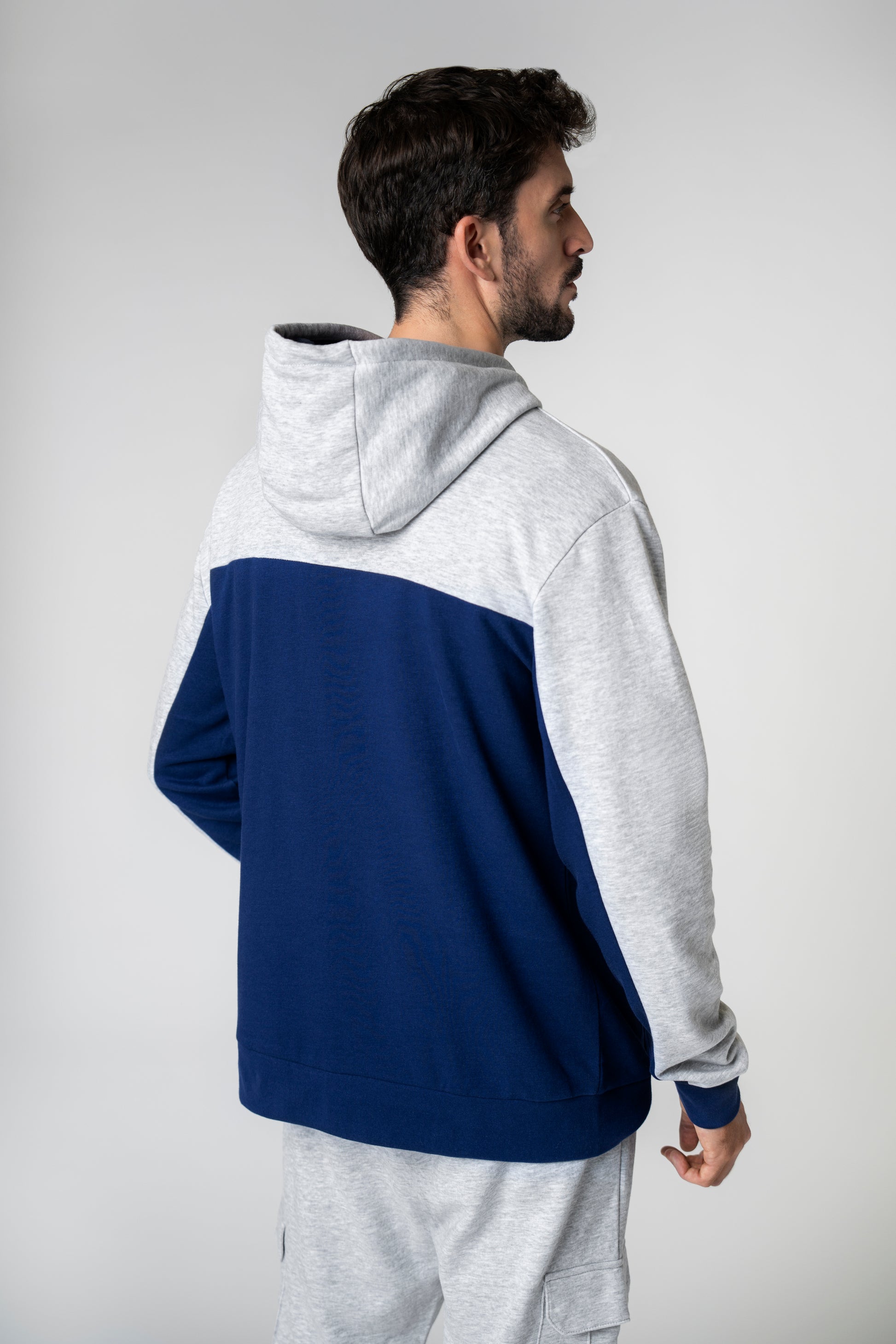 Sudadera Duo capucha marino
