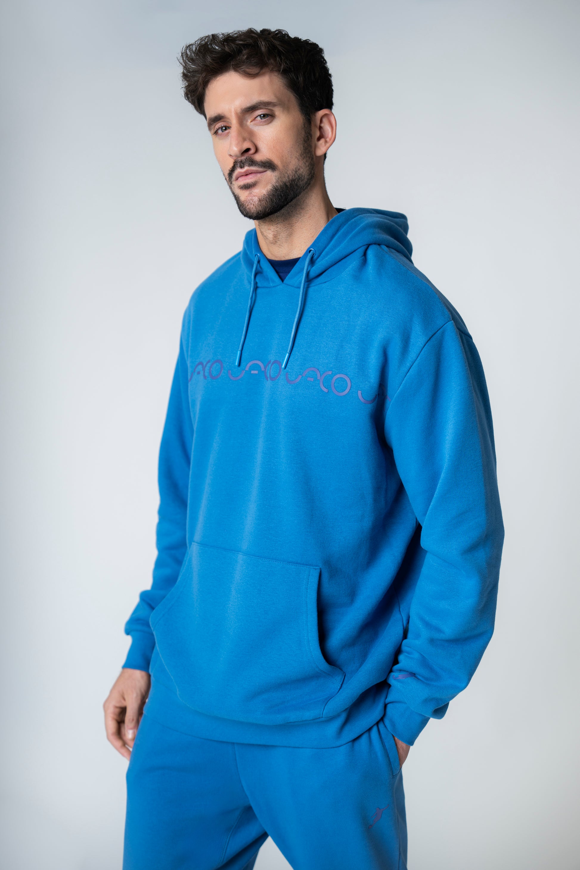 Sudadera UACO con capucha azul