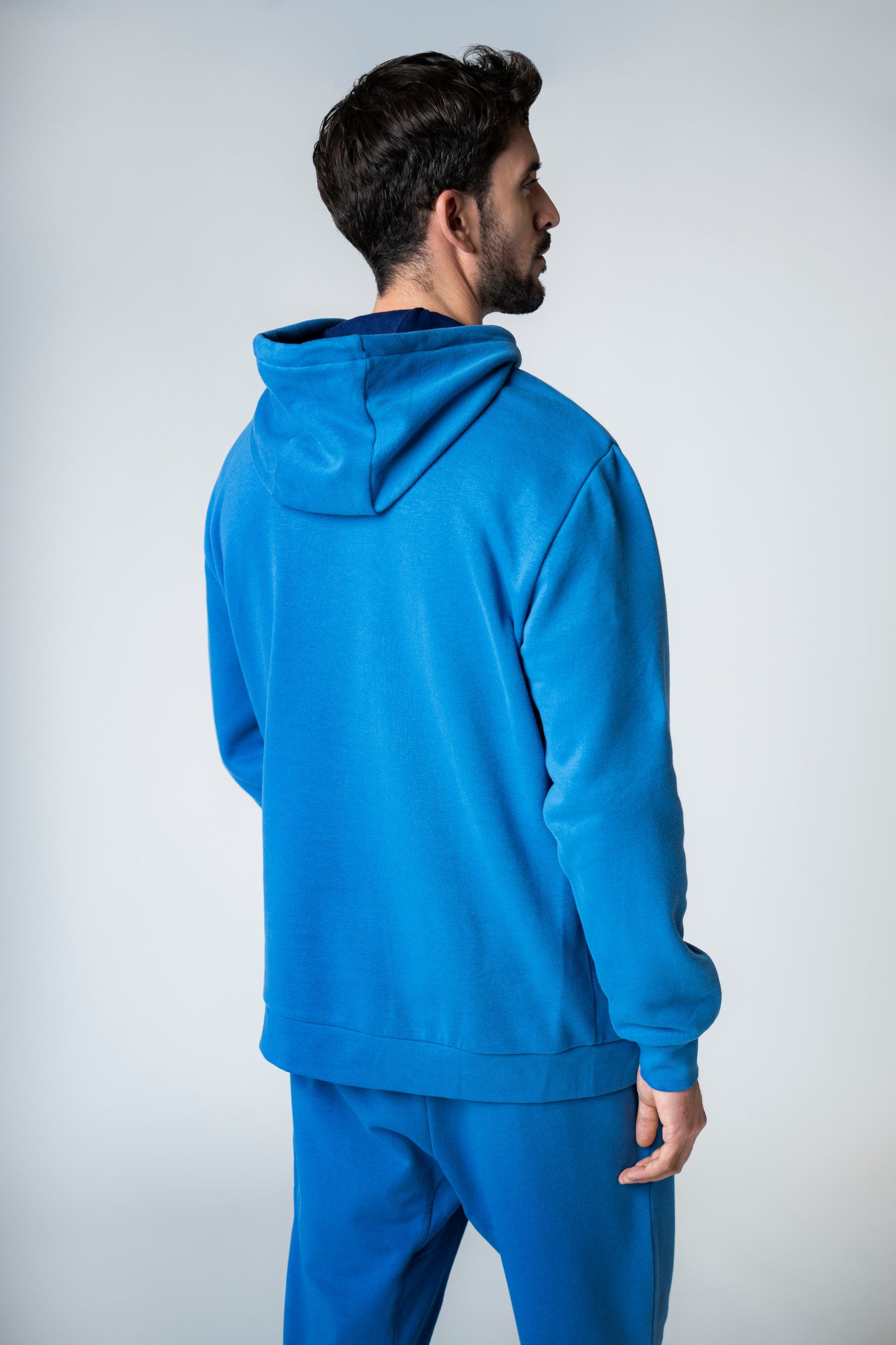 Sudadera UACO con capucha azul