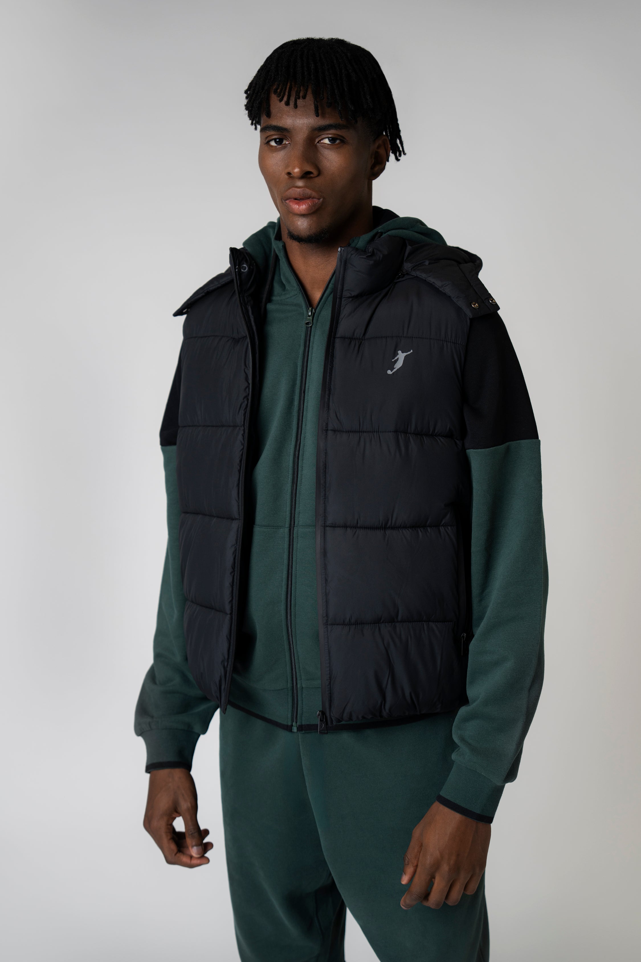 Collection of UACO black padded vest in a gallery layout